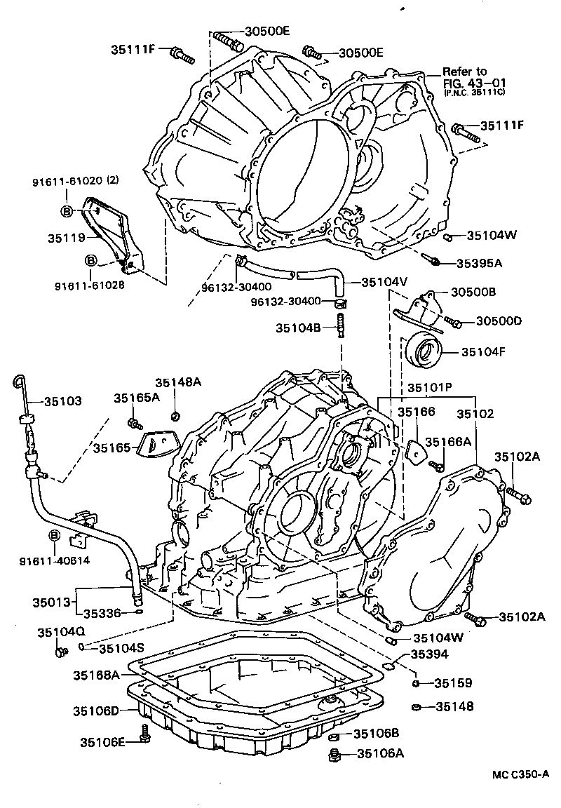 35101-20020 CASE & COVER SUB-ASSY, TRANSAXLE product image
