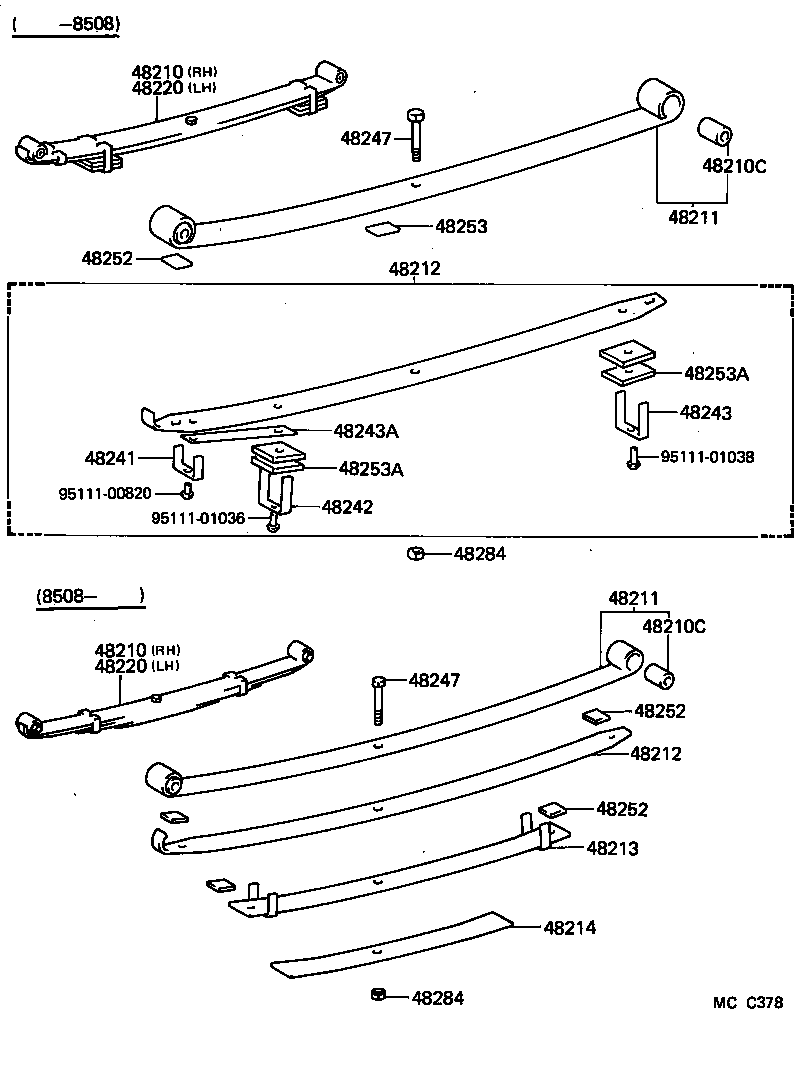 04483-26070 SHACKLE KIT, REAR SPRING product image