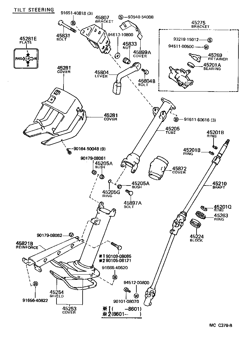 45204-26041 COVER, STEERING COLUMN HOLE product image