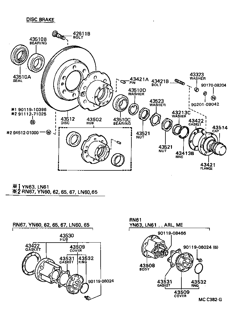43511-60013 HUB SUB-ASSY, FRONT AXLE product image