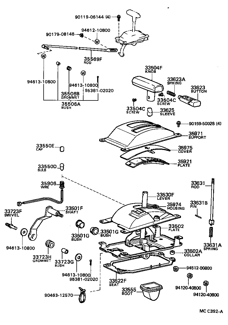 33522-12050 SEAT, SHIFT LEVER PLATE (FOR FLOOR SHIFT) product image