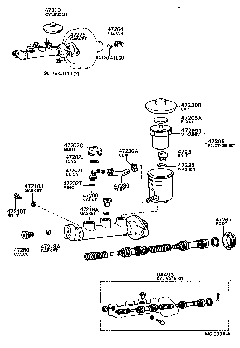 47218-12050 PLUG, MASTER CYLINDER FLUID OUTLET product image