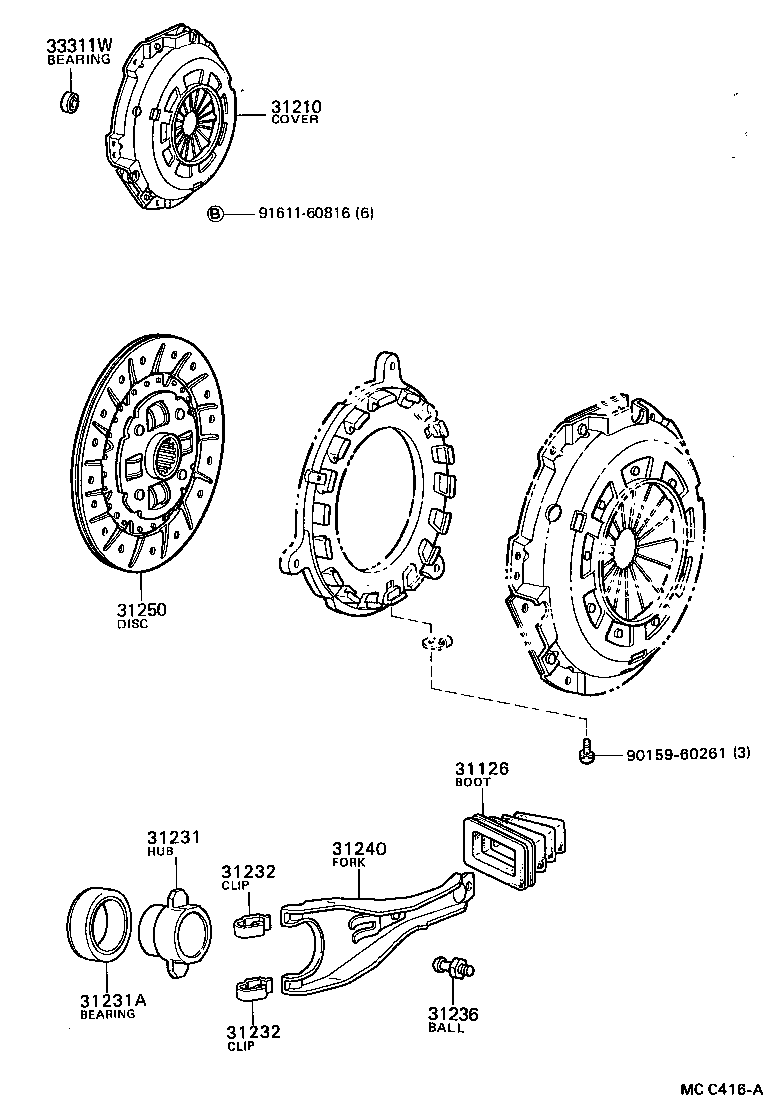 31230-35090 BEARING ASSY, CLUTCH RELEASE product image