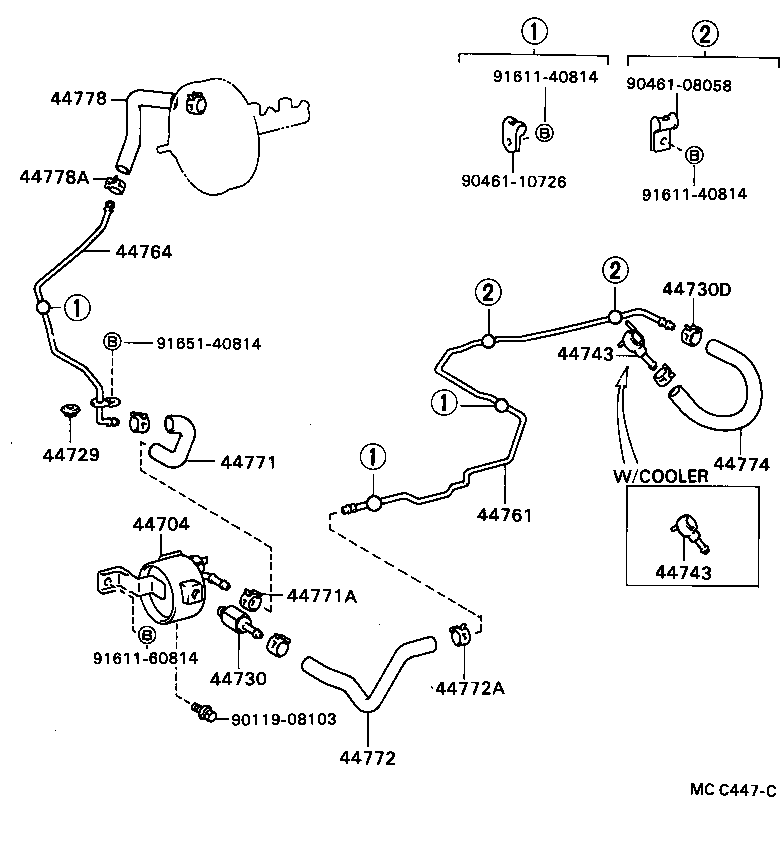 04443-28071 BOOSTER KIT, BRAKE product image