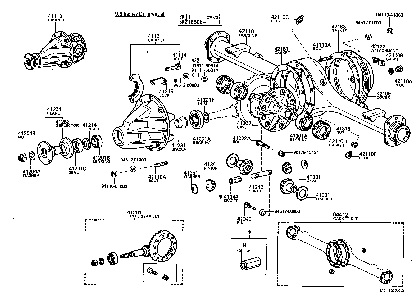 41110-36381 CARRIER ASSY, DIFFERENTIAL, REAR product image