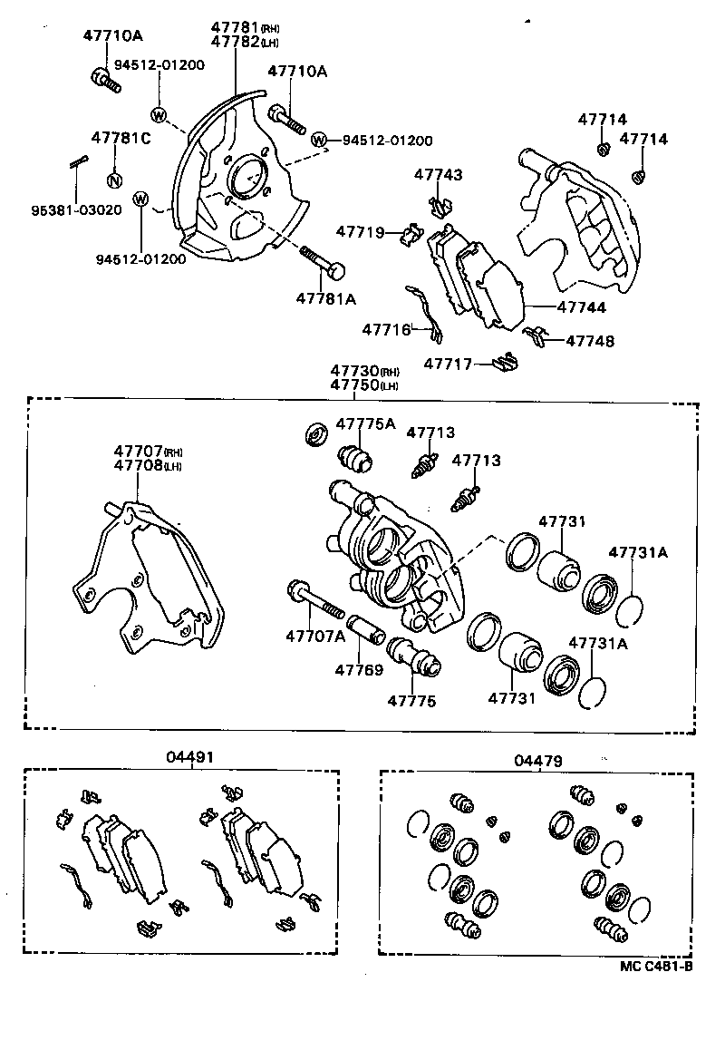 04465-28240 PAD KIT, DISC BRAKE, FRONT product image