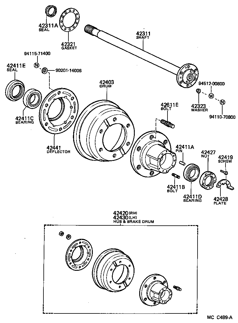 42441-25030 DEFLECTOR, BRAKE DRUM OIL product image