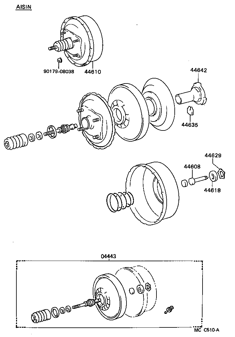 04443-25140 BOOSTER KIT, BRAKE product image