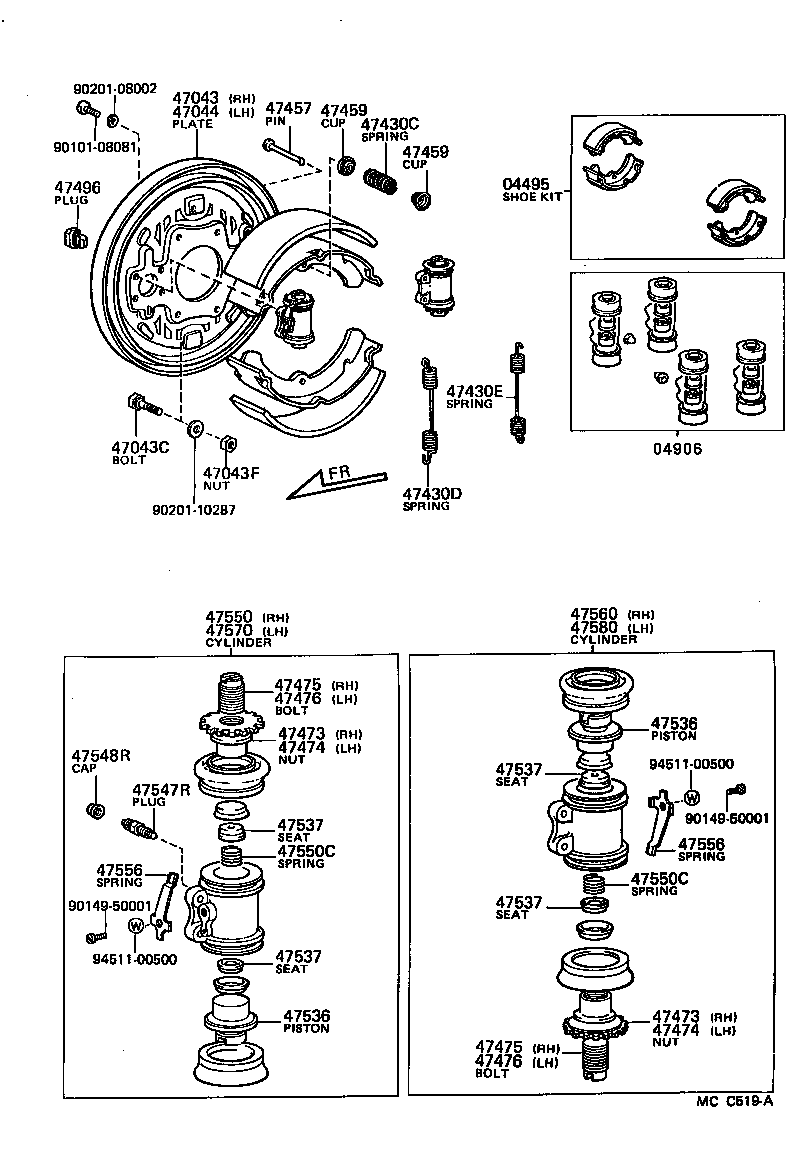 04906-25060 CUP KIT, REAR WHEEL CYLINDER product image