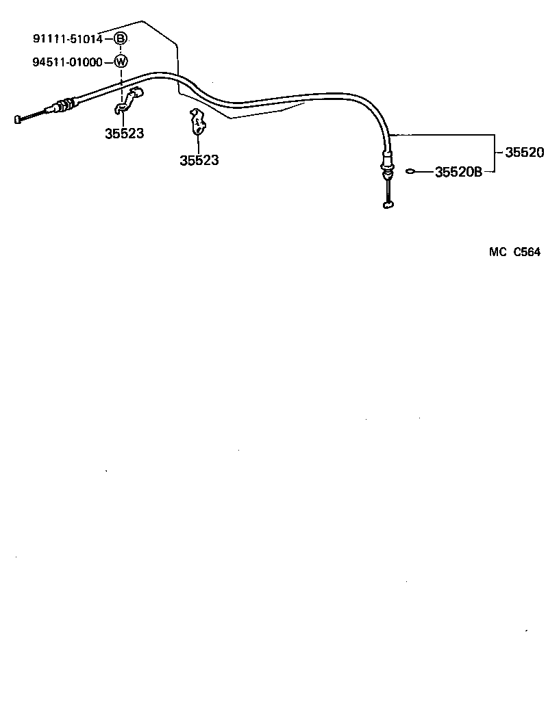 35573-26010 LEVER, TRANSMISSION CONTROL SHAFT, LH product image