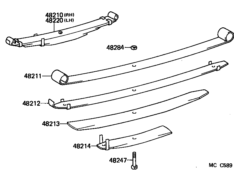 48481-26010 SEAT, REAR SPRING, UPPER product image