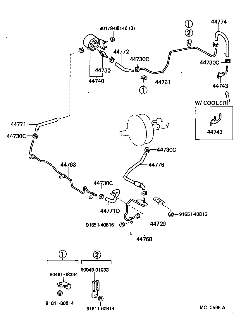 04443-26280 BOOSTER KIT, BRAKE product image