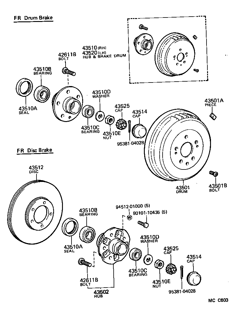 43502-26050 HUB SUB-ASSY, FRONT AXLE product image
