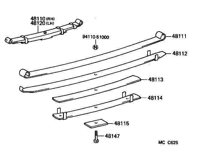 48511-29345 ABSORBER ASSY, SHOCK, FRONT RH product image