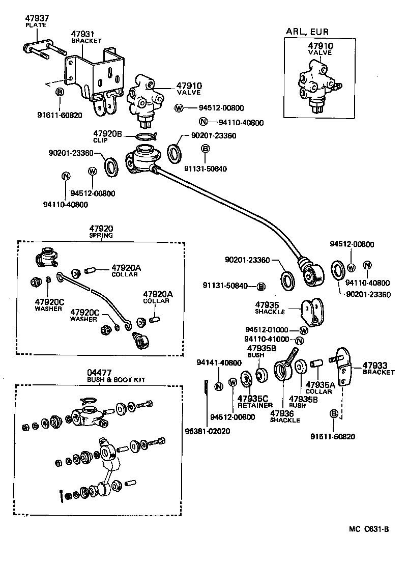 47321-25060 TUBE, REAR BRAKE, NO.1 product image