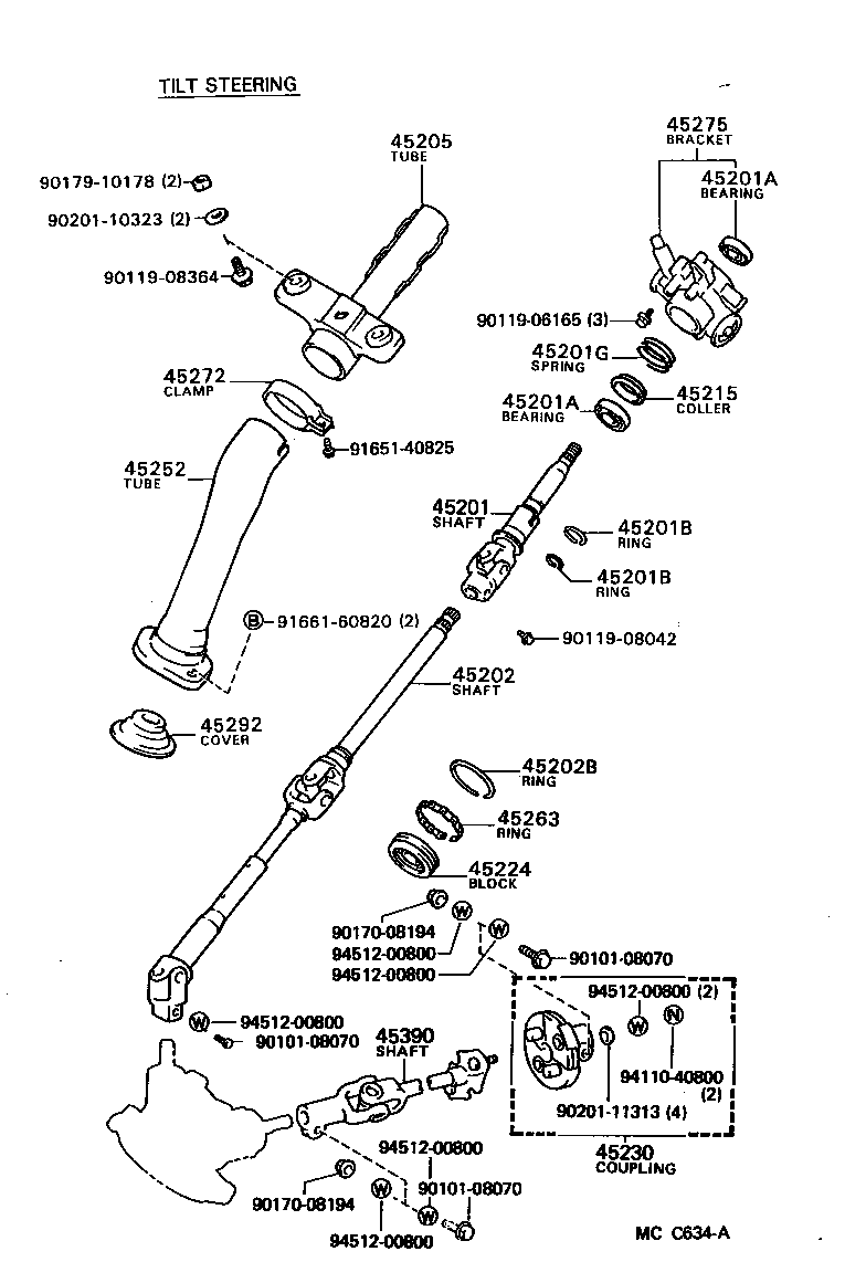 45220-28050 SHAFT SUB-ASSY, STEERING INTERMEDIATE product image