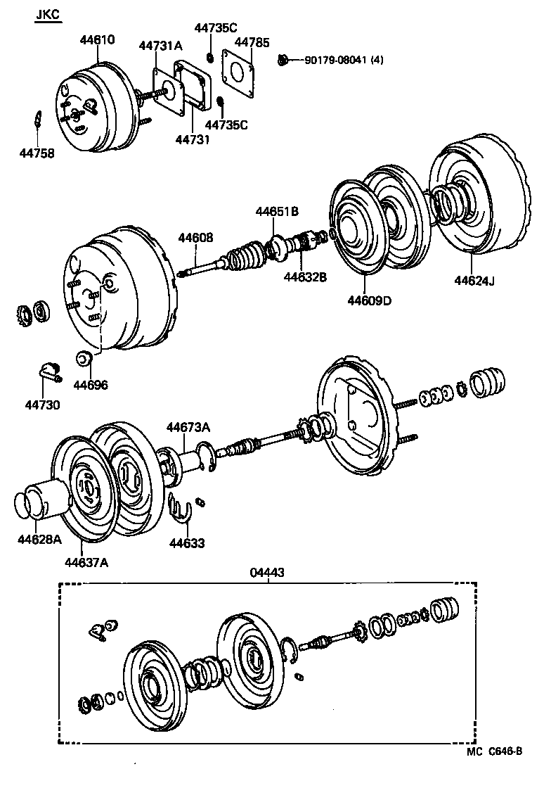 04443-30410 BOOSTER KIT, BRAKE product image