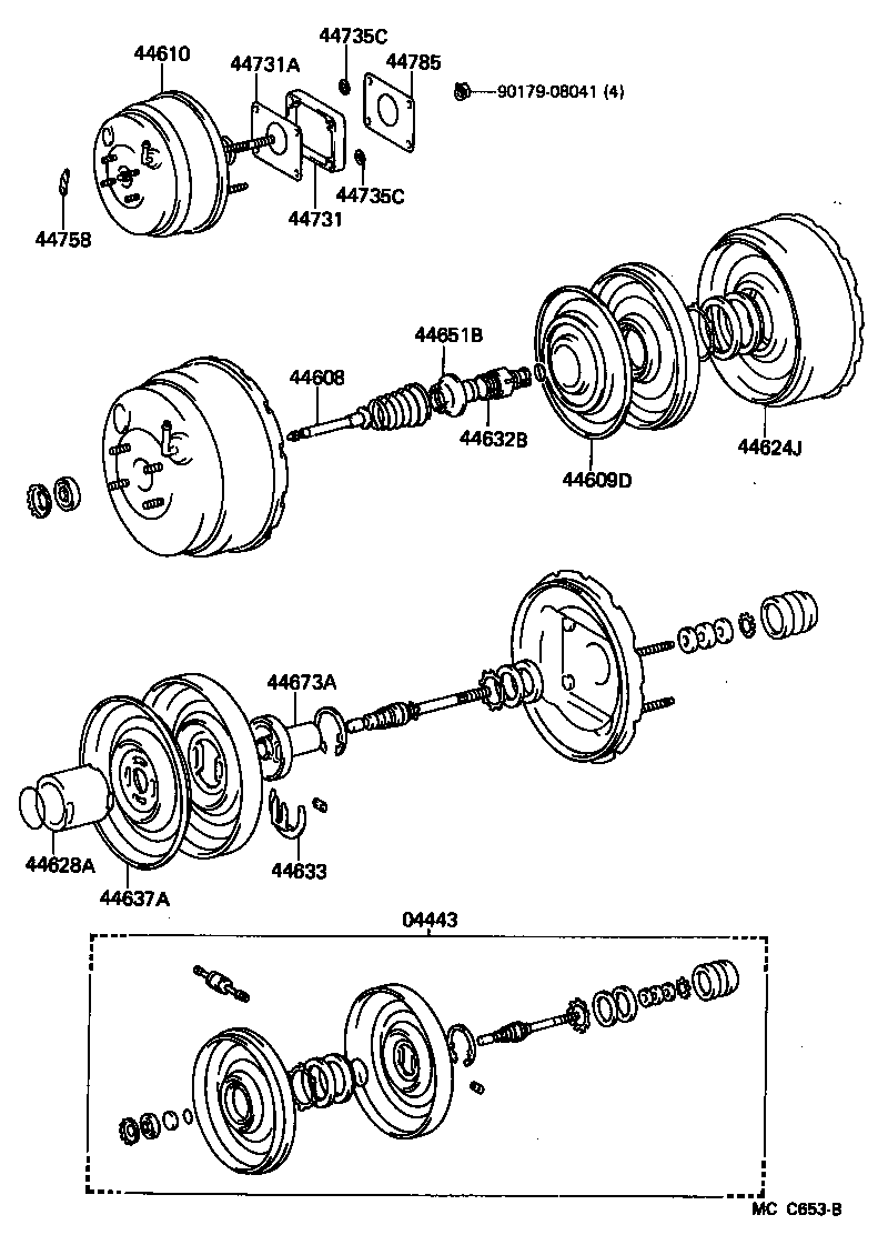 04443-30330 BOOSTER KIT, BRAKE product image