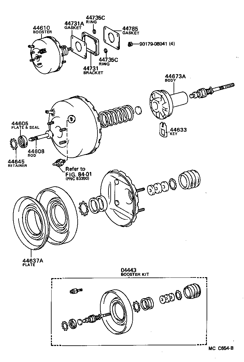 04443-30330 BOOSTER KIT, BRAKE product image