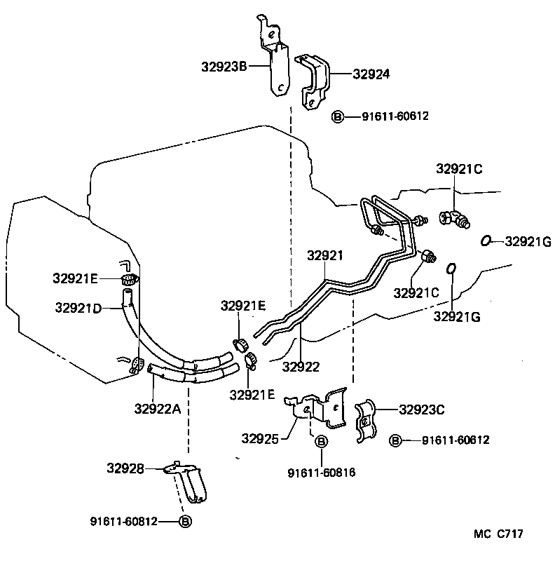 32922-27050 TUBE, OIL COOLER OUTLET, NO.1 product image