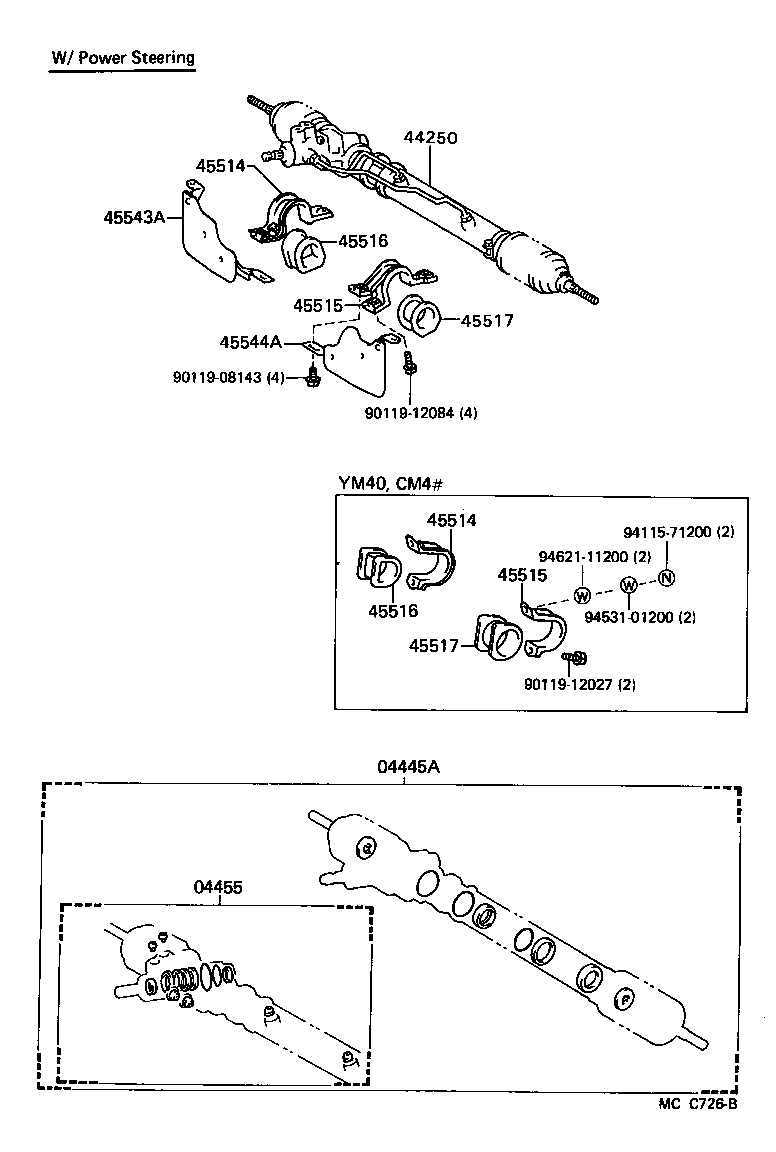 44203-27010 HOUSING SUB-ASSY, POWER STEERING RACK product image