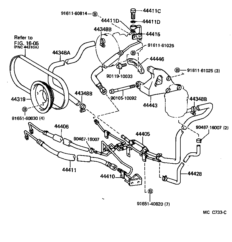 44348-27070 HOSE, OIL RESERVOIR TO PUMP, NO.1 product image