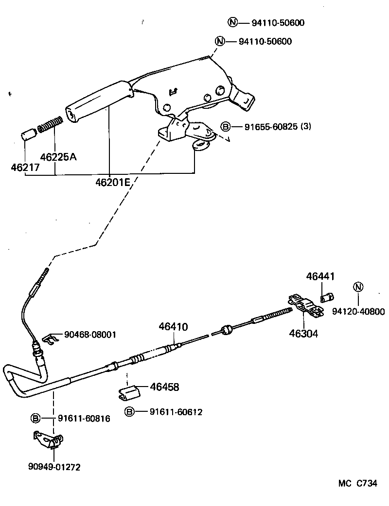 46304-22020 EQUALIZER SUB-ASSY, PARKING BRAKE product image
