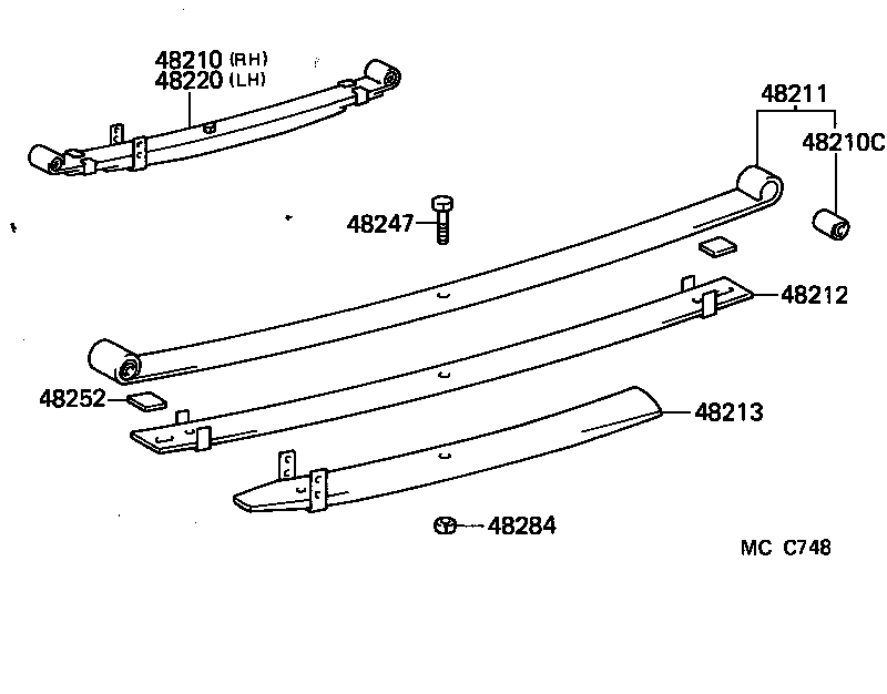 48203-27330 LEAF, REAR SPRING, NO.3 product image