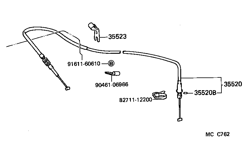35572-27020 LEVER, TRANSMISSION CONTROL SHAFT, RH product image