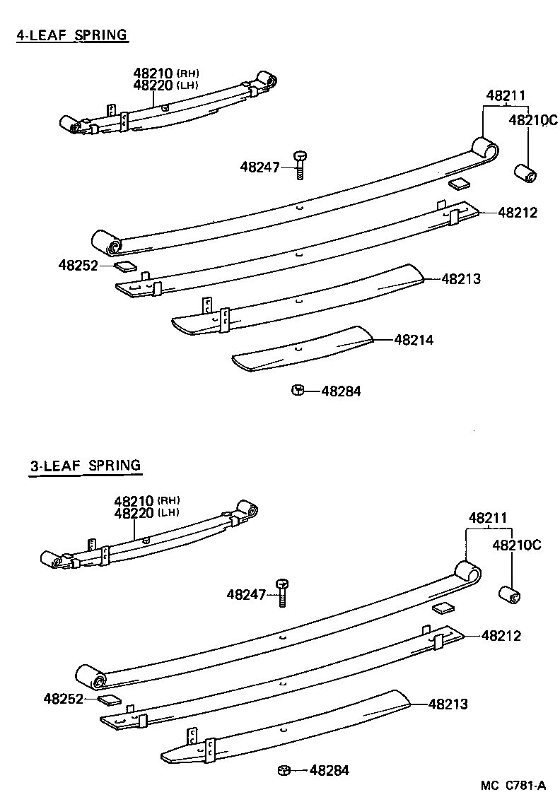 48205-27340 LEAF, REAR SPRING, NO.3 product image