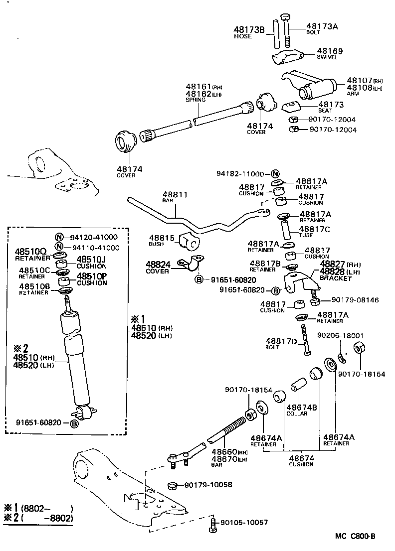 48162-27170 SPRING, TORSION BAR, LH product image