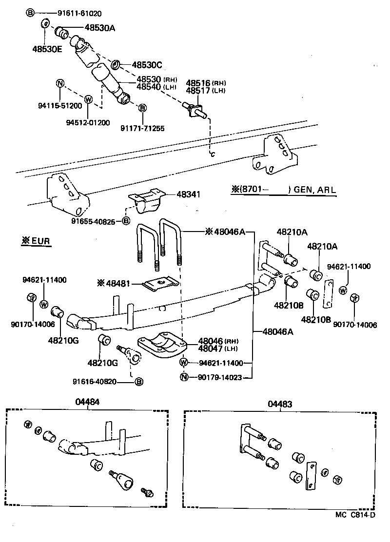 48481-26010 SEAT, REAR SPRING, UPPER product image