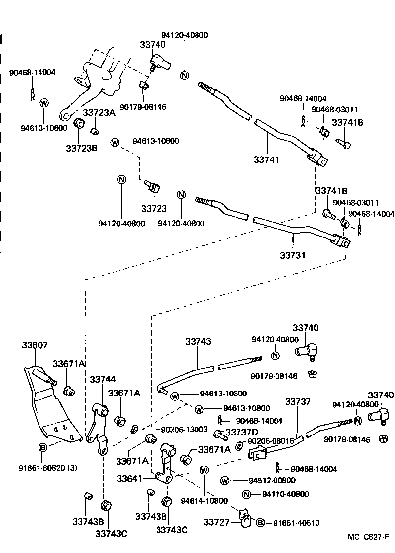 33507-26010 SUPPORT SUB-ASSY, CONTROL SHAFT (FOR COLUMN SHIFT) product image