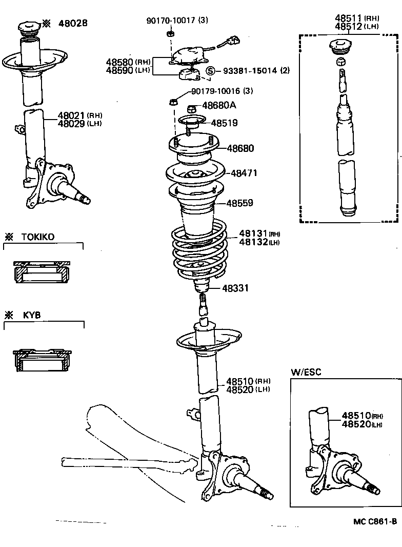 48028-24030 NUT SUB-ASSY, SHOCK ABSORBER RING product image