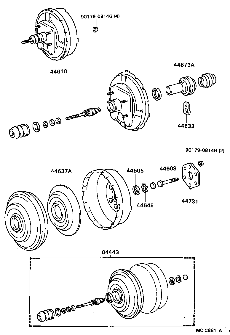 04443-36031 BOOSTER KIT, BRAKE product image