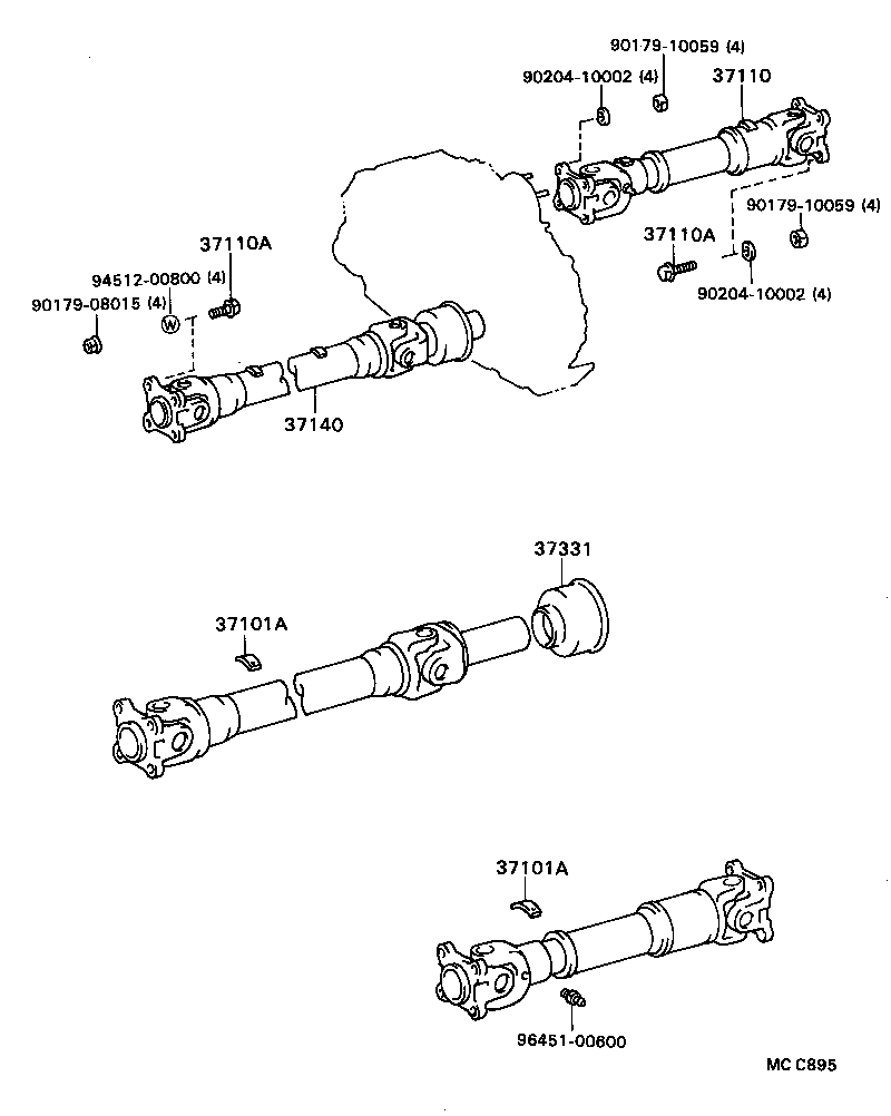 37110-28200 SHAFT ASSY, PROPELLER product image