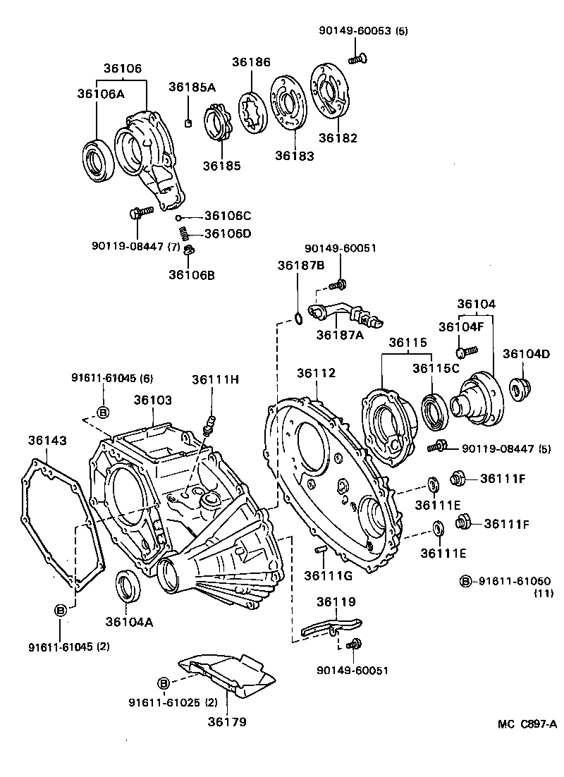 33309-28010 FLANGE, COMPANION (FOR TRANSFER OUTPUT SHAFT) product image
