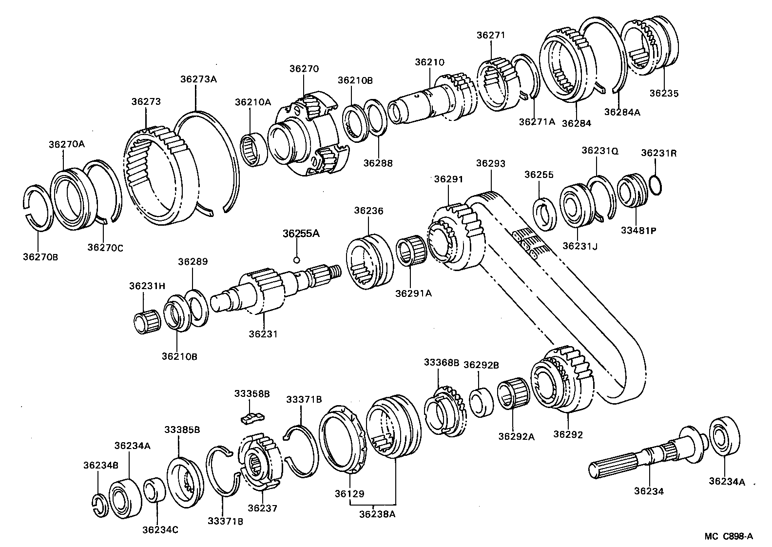 36235-28010 SLEEVE, TRANSFER HIGH & LOW CLUTCH product image