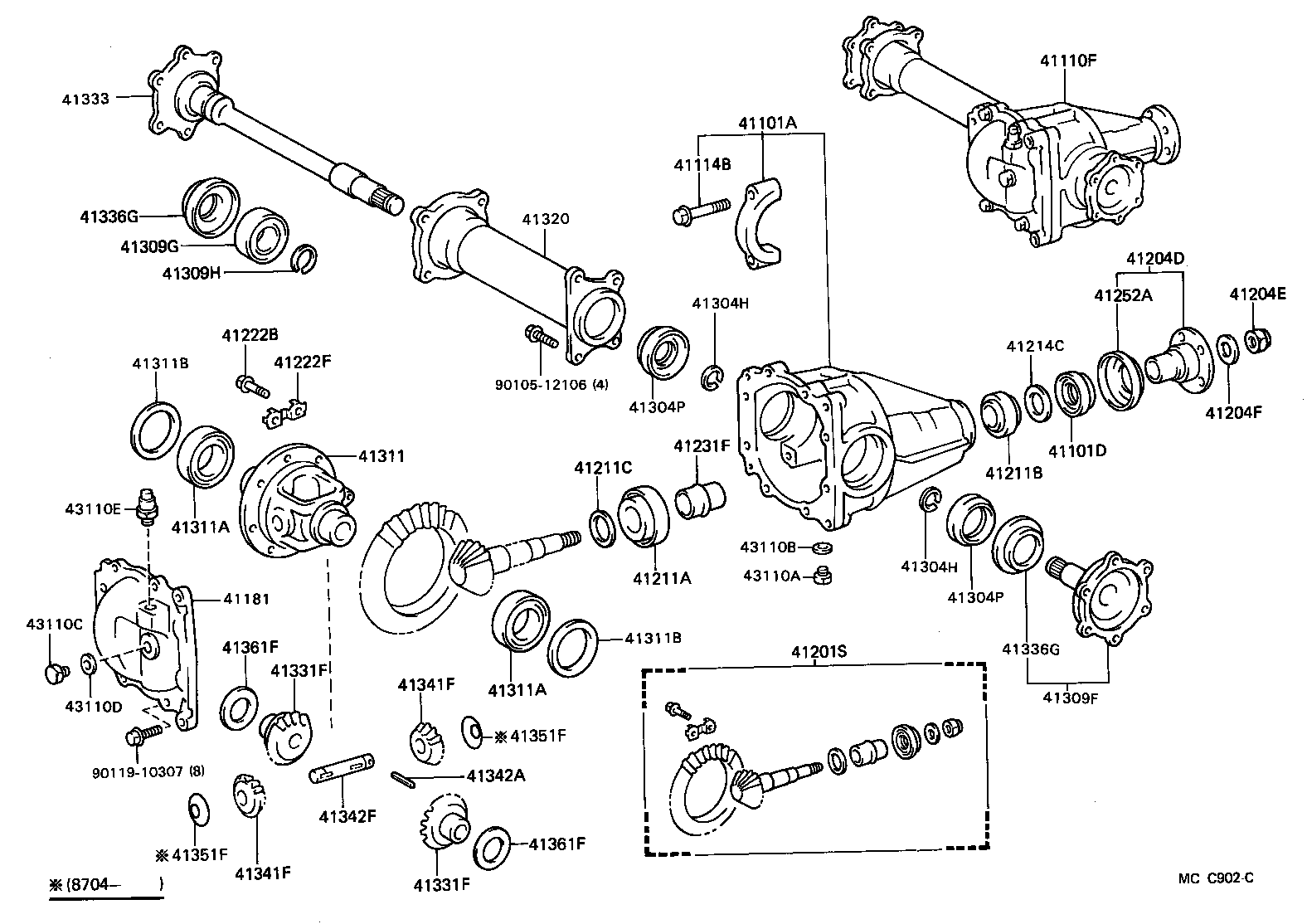 41108-28010 COVER, FRONT DIFFERENTIAL CARRIER product image