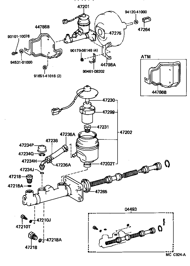 47202-60060 RESERVOIR SUB-ASSY, BRAKE MASTER CYLINDER product image