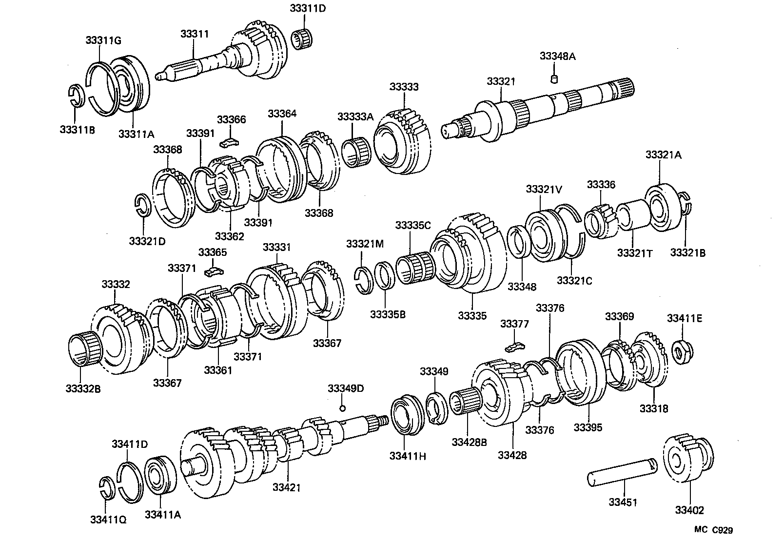 33306-60010 RING SUB-ASSY, SYNCHRONIZER, NO.1 product image