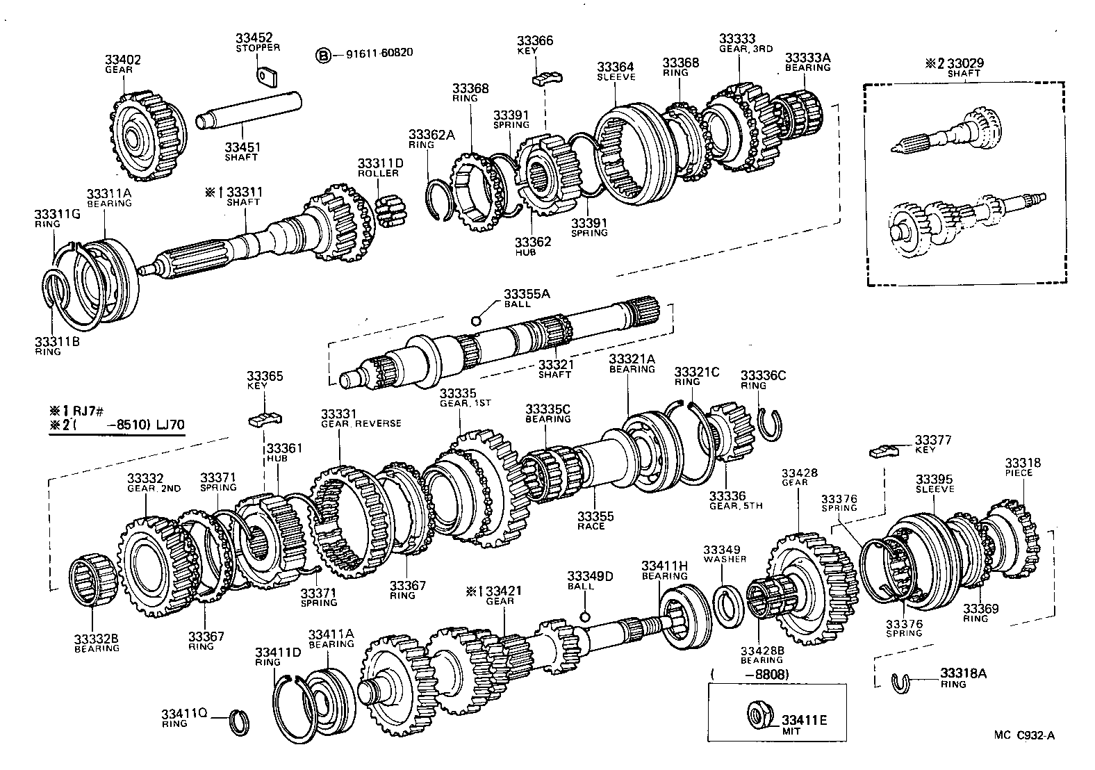 33306-60010 RING SUB-ASSY, SYNCHRONIZER, NO.1 product image