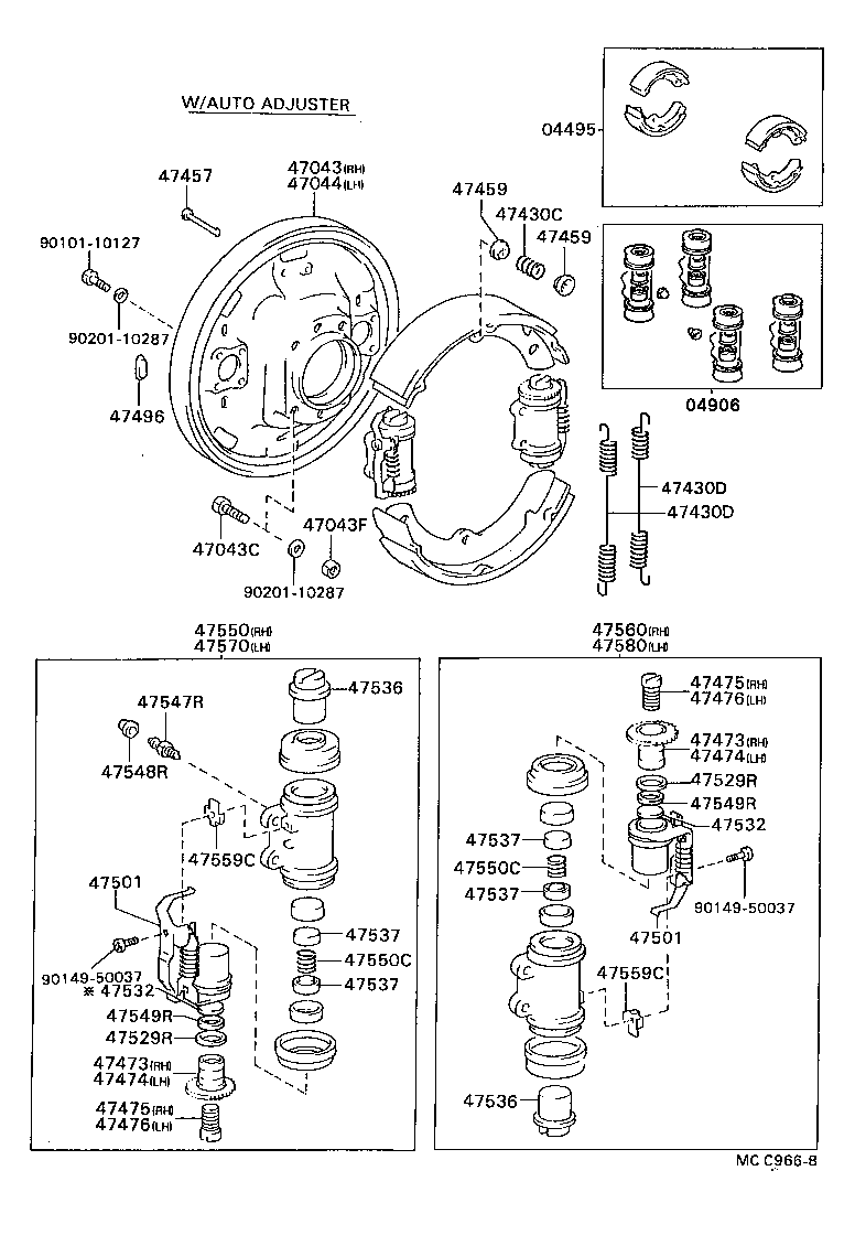 04495-36120 SHOE KIT, REAR BRAKE product image