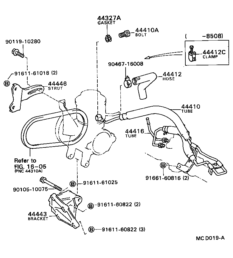 44443-32010 BRACKET, PUMP product image