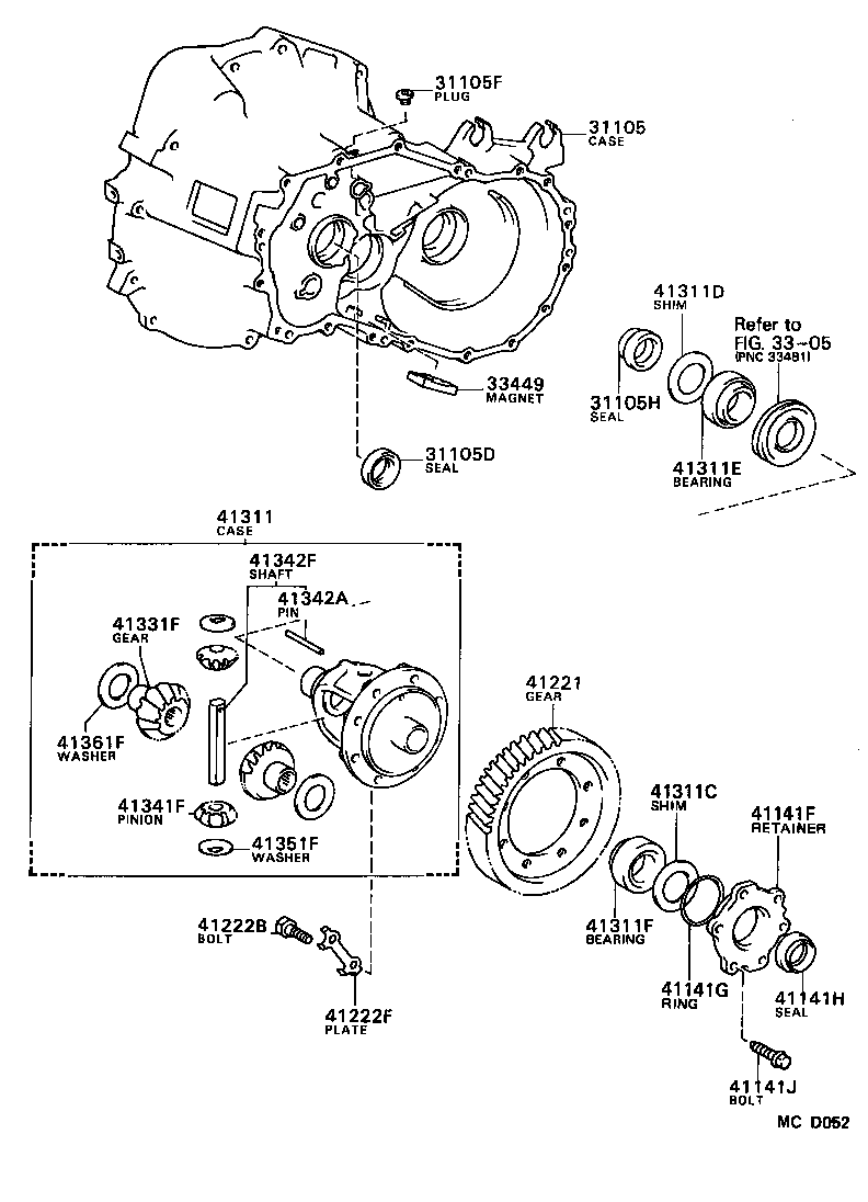 41301-32020 CASE, FRONT DIFFERENTIAL product image