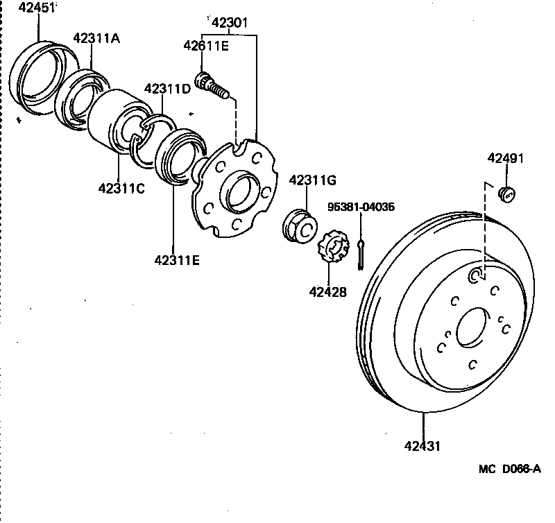 04437-30030 BOOT KIT, REAR DRIVE SHAFT INBOARD JOINT product image