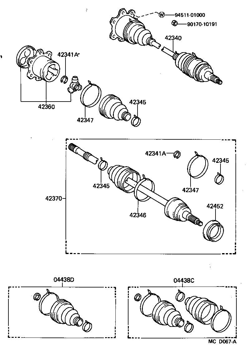 90949-01221 CLAMP, REAR DRIVE SHAFT BOOT product image