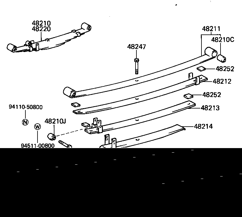 48516-27010 BRACKET, REAR SHOCK ABSORBER, UPPER RH product image
