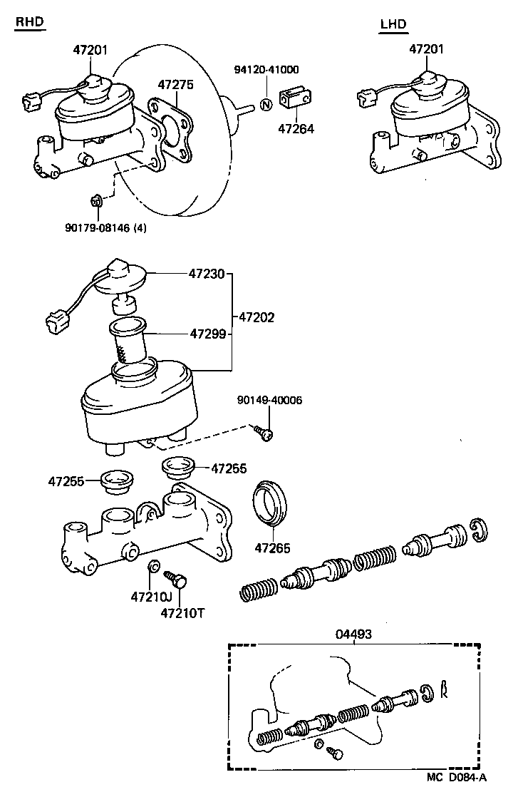 47202-14280 RESERVOIR SUB-ASSY, BRAKE MASTER CYLINDER product image
