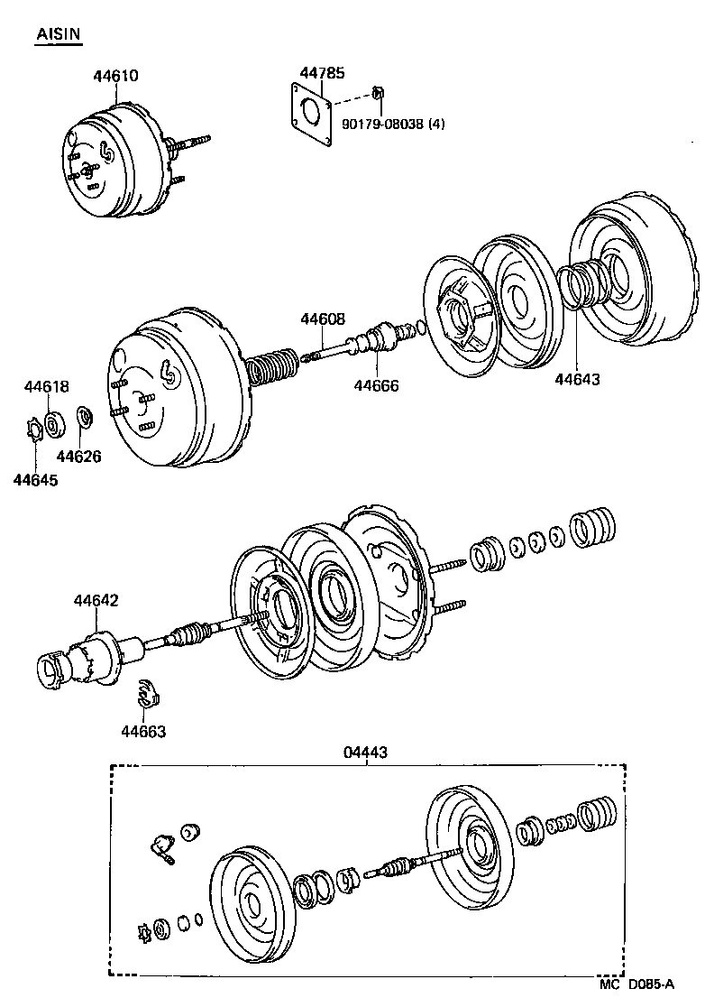 04443-14540 BOOSTER KIT, BRAKE product image